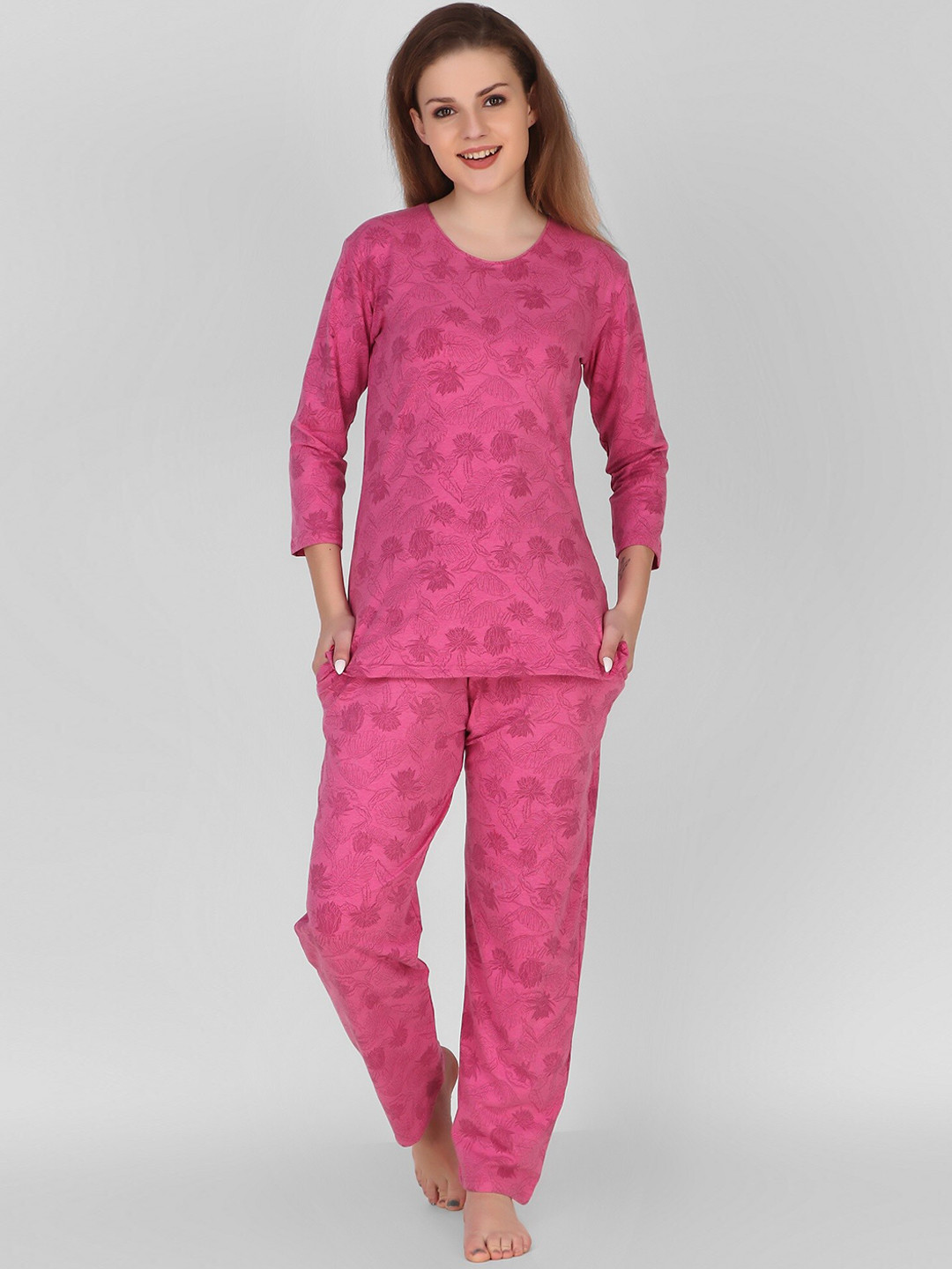 

Keepfit Women Pink Printed Night suit