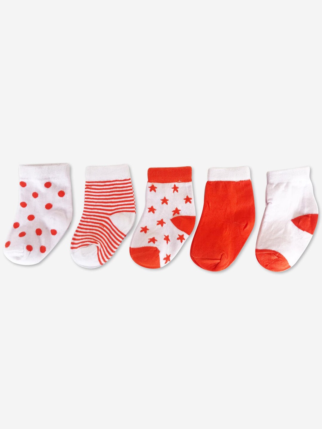 

FOOTPRINTS Kids Pack Of 5 Patterned Cotton Socks, Multi