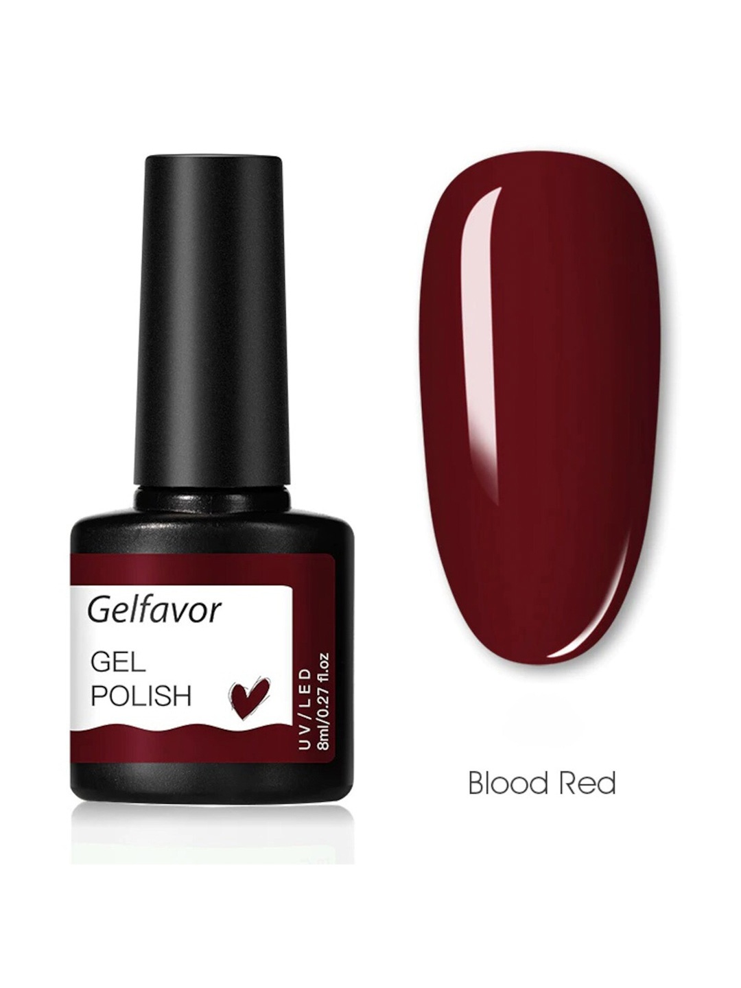 

Gelfavor Summer Hybrid UV&LED Odorless Long-Lasting Gel Nail Polish - Blood Red G068, Maroon