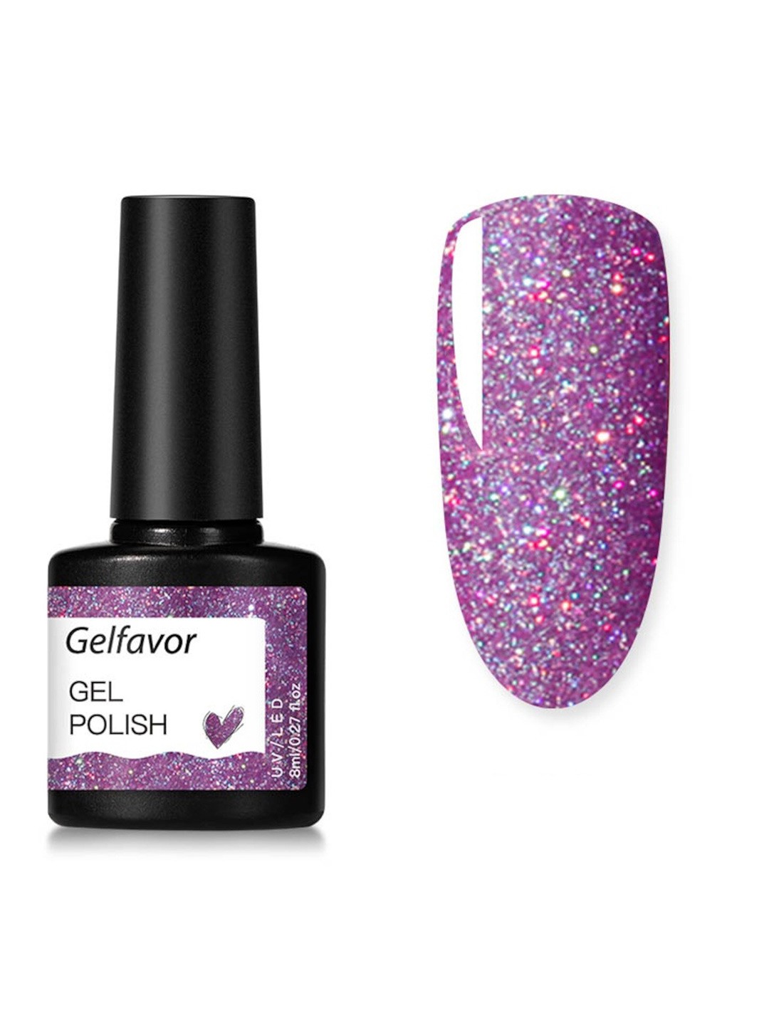 

Gelfavor Summer Hybrid UV&LED Odorless Long-Lasting Gel Nail Polish - Shade G027, Purple
