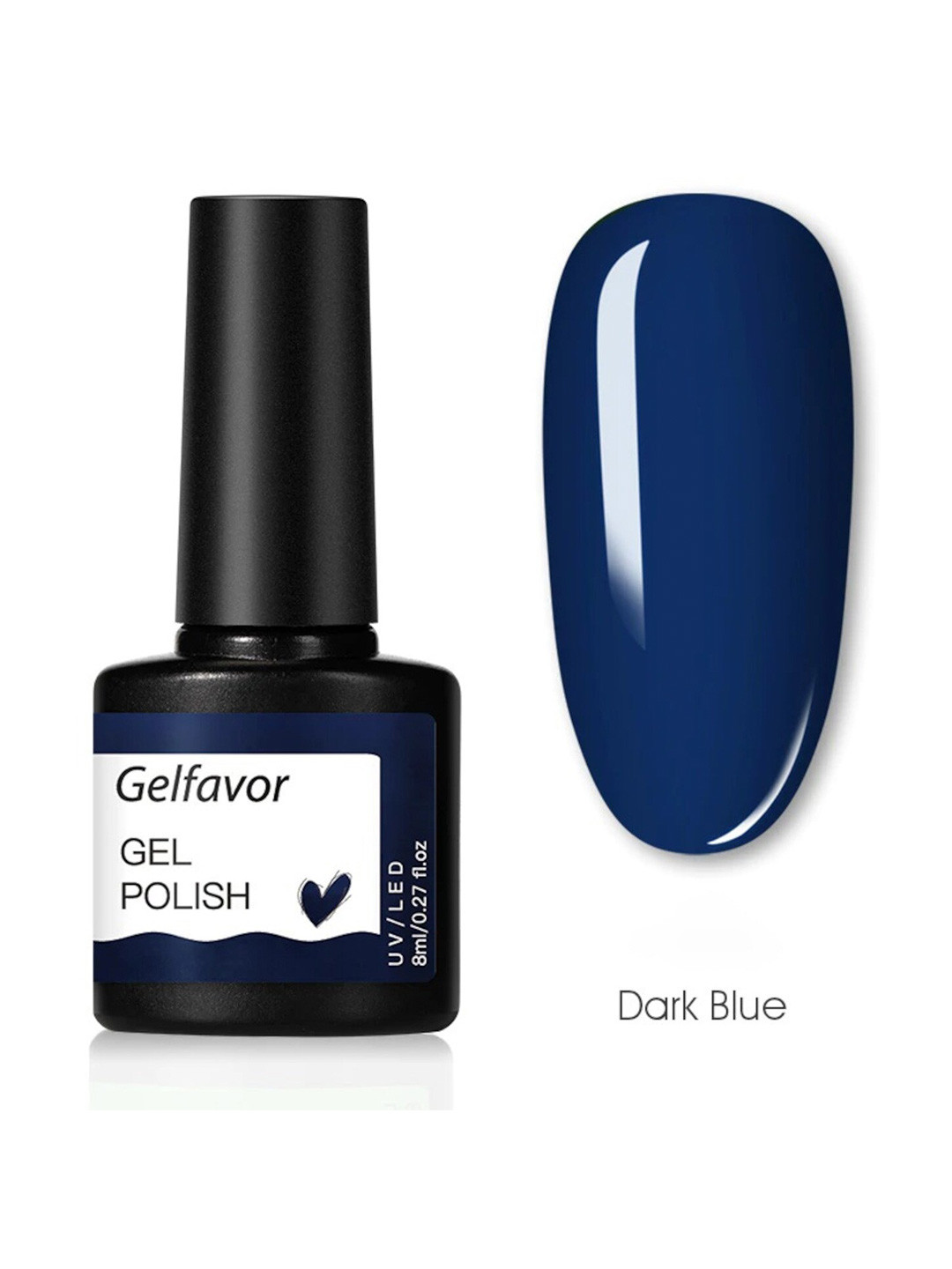 

Gelfavor UV / LED Hybrid Gel Nail Polish 8 ml - Dark Blue, Navy blue