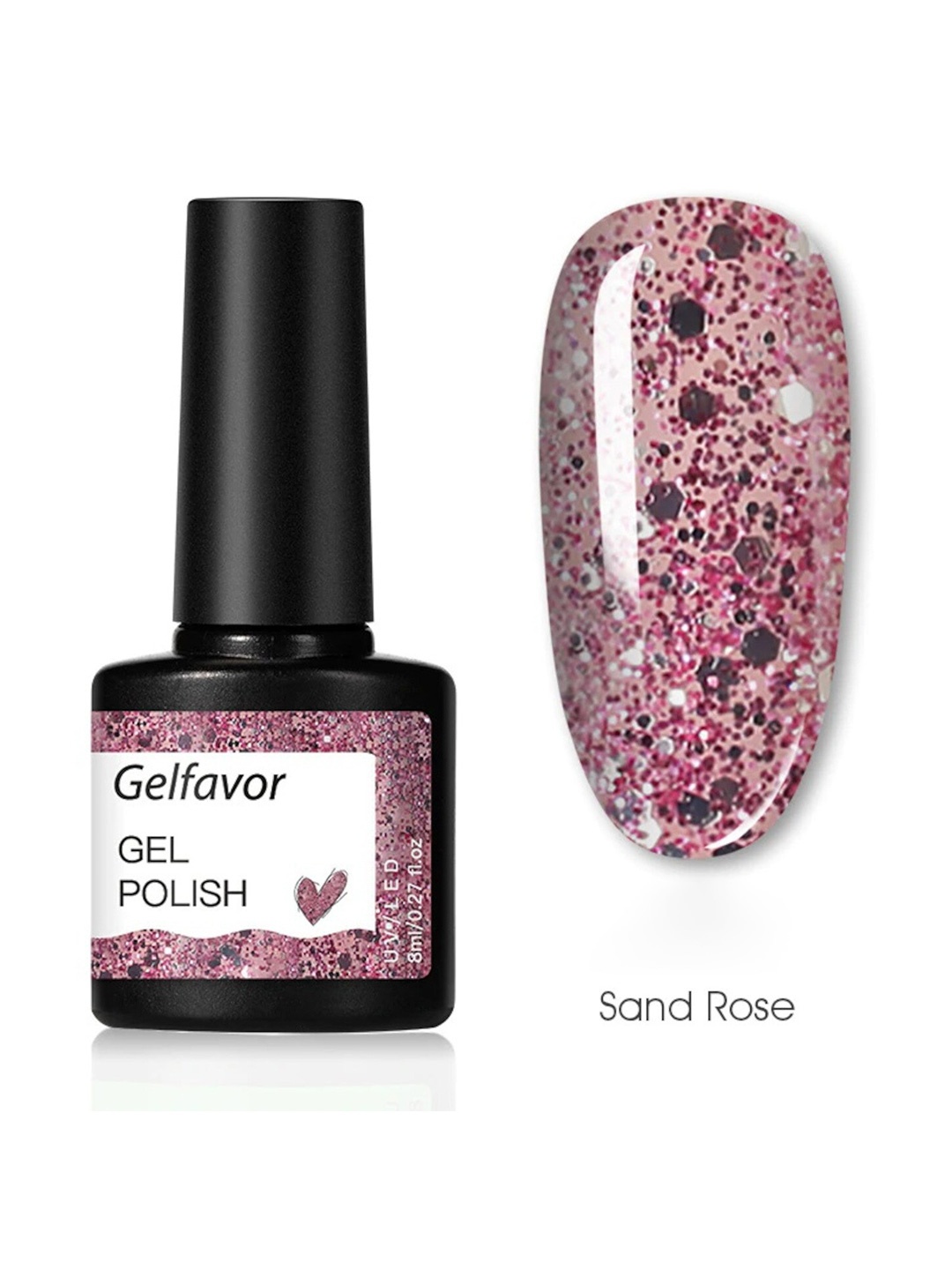 

Gelfavor UV / LED Hybrid Gel Nail Polish 8 ml - Sand Rose, Pink