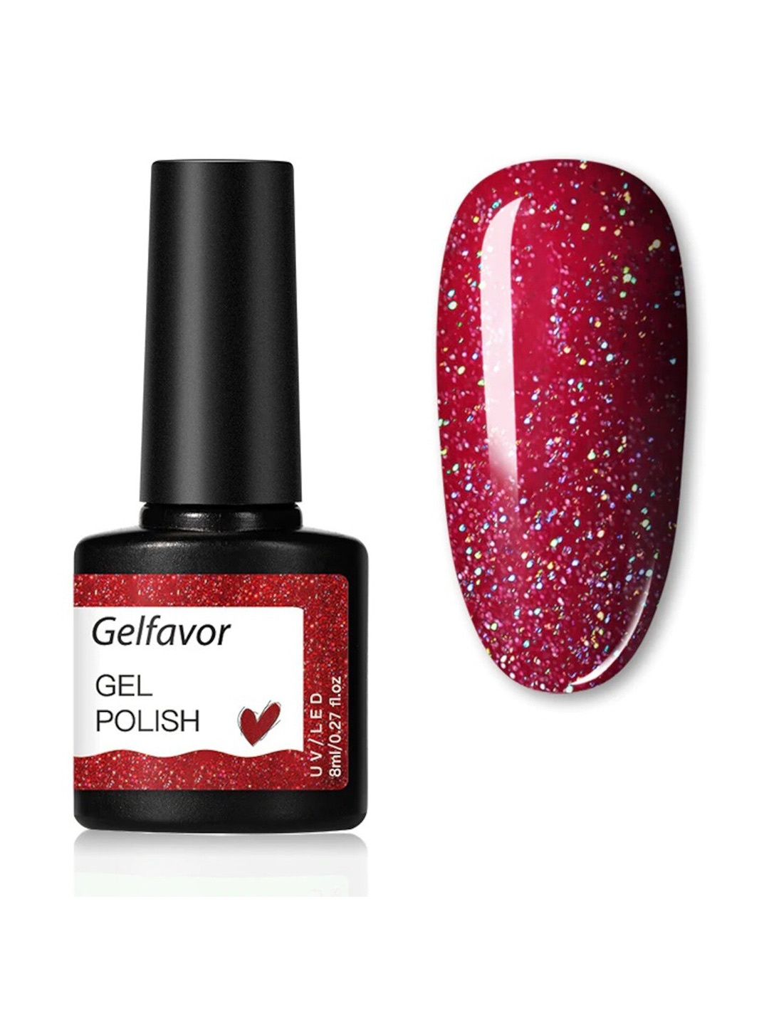 

Gelfavor Hybrid UV & LED Odorless Long-Lasting Gel Nail Polish 8 ml - Shade G056, Maroon