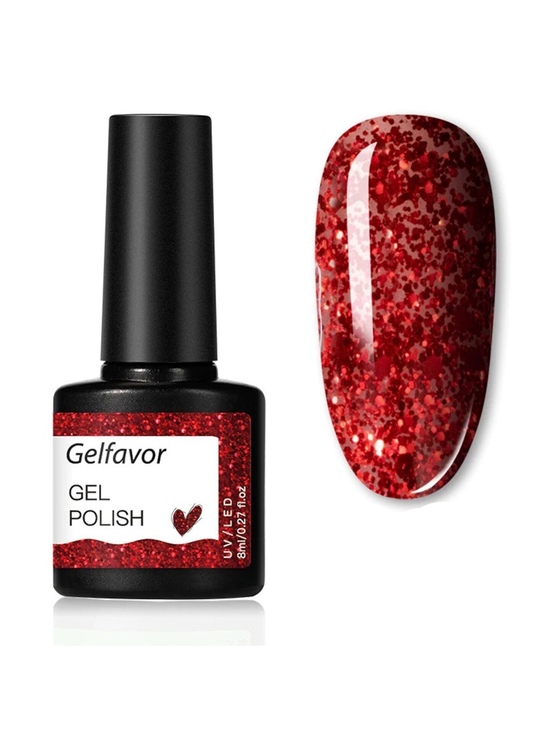 

Gelfavor Hybrid UV & LED Odorless Long-Lasting Gel Nail Polish 8 ml - Shade G059, Red