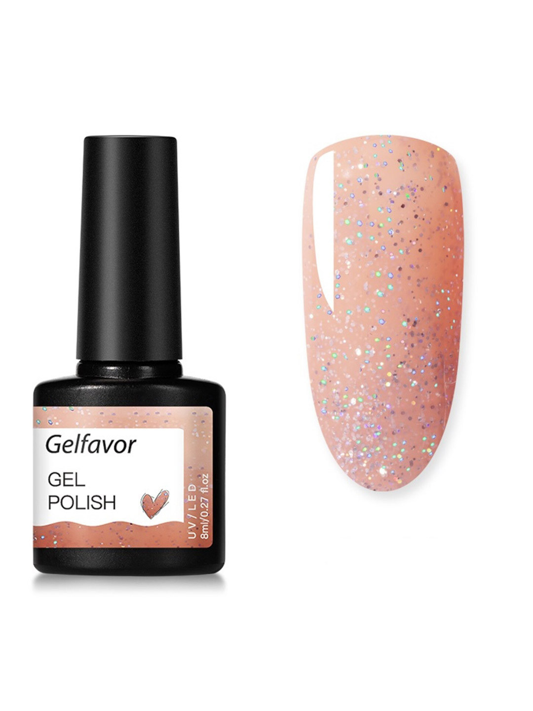 

Gelfavor Summer Hybrid UV&LED Odorless Long-Lasting Gel Nail Polish - Shade G020, Peach