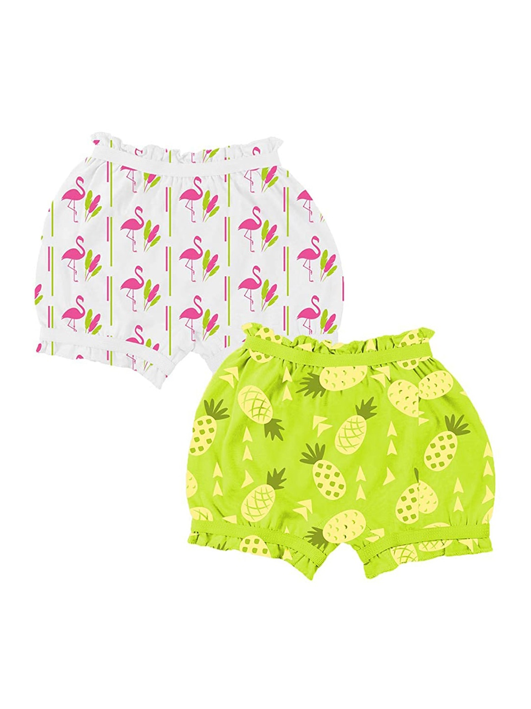 

You Got Plan B Girls Pack Of 2 Printed Pure Cotton Briefs, Green