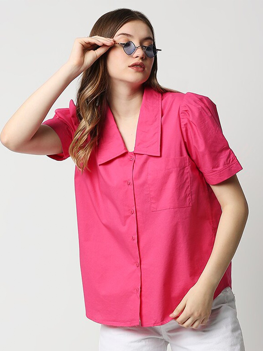

Remanika Women Pink Comfort Casual Shirt