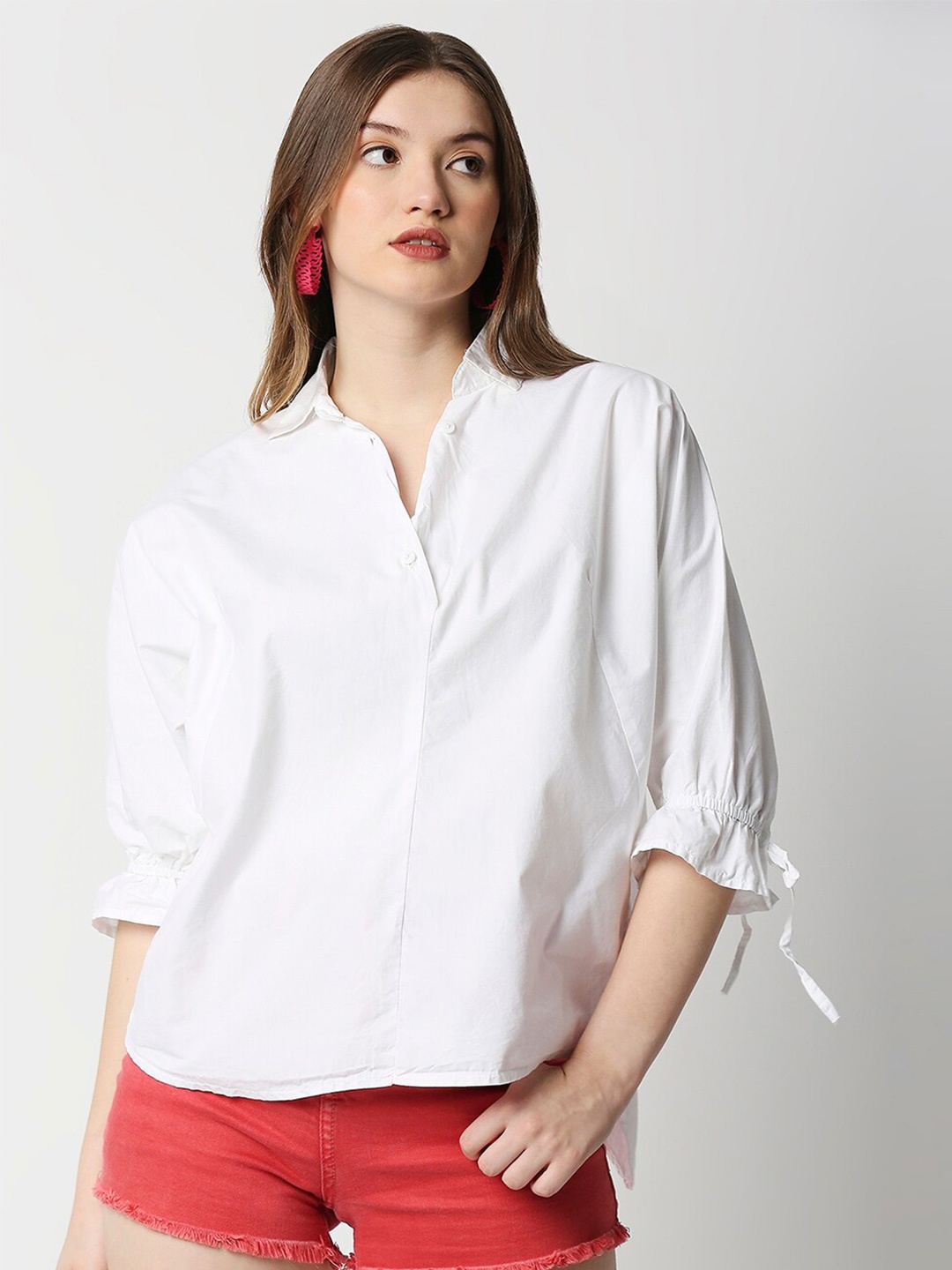 

Remanika Women White Comfort Casual Shirt