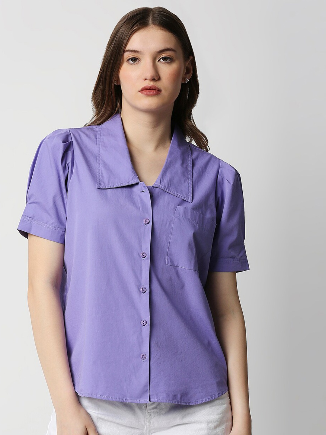 

Remanika Women Purple Comfort Casual Shirt