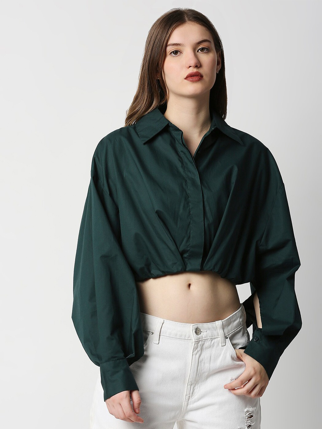 

Remanika Women Green Comfort Casual Shirt