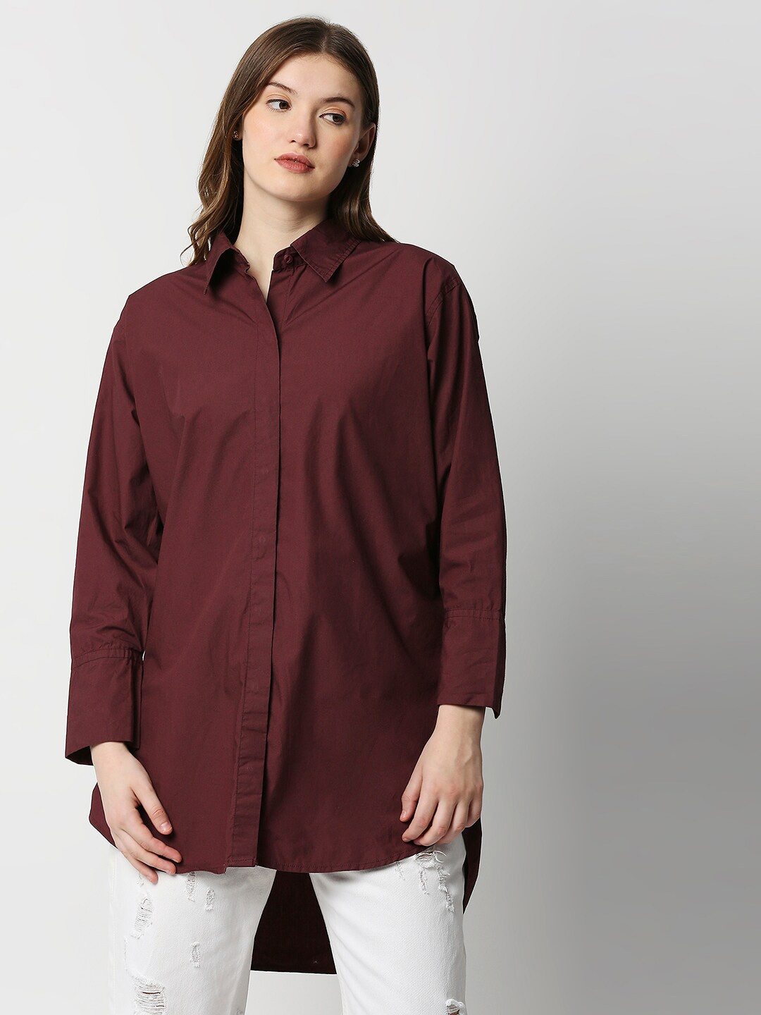 

Remanika Women Maroon Comfort Casual Shirt
