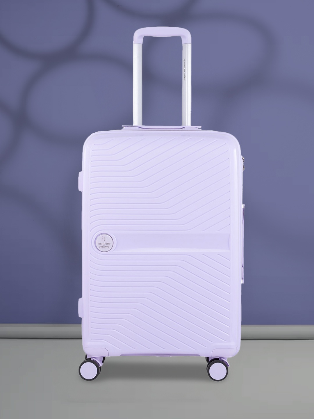 

Nasher Miles Bruges Solid Hard Large Trolley Suitcase - 75 cm, Purple