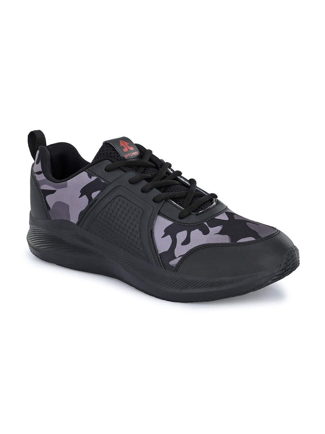 

OFF LIMITS Men Grey Textile Running Non-Marking Shoes