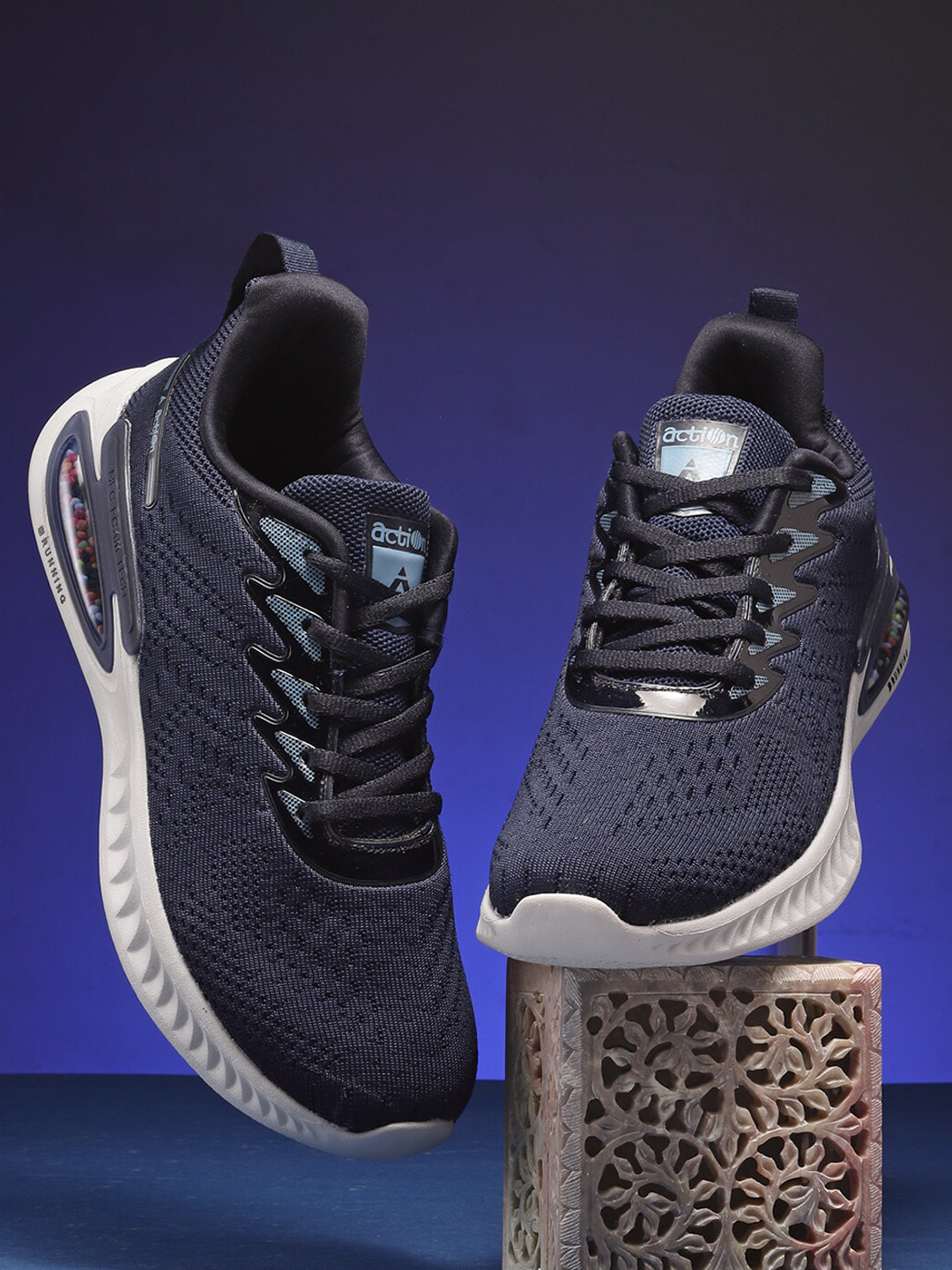 

Action Men Navy Blue Mesh Running Shoes
