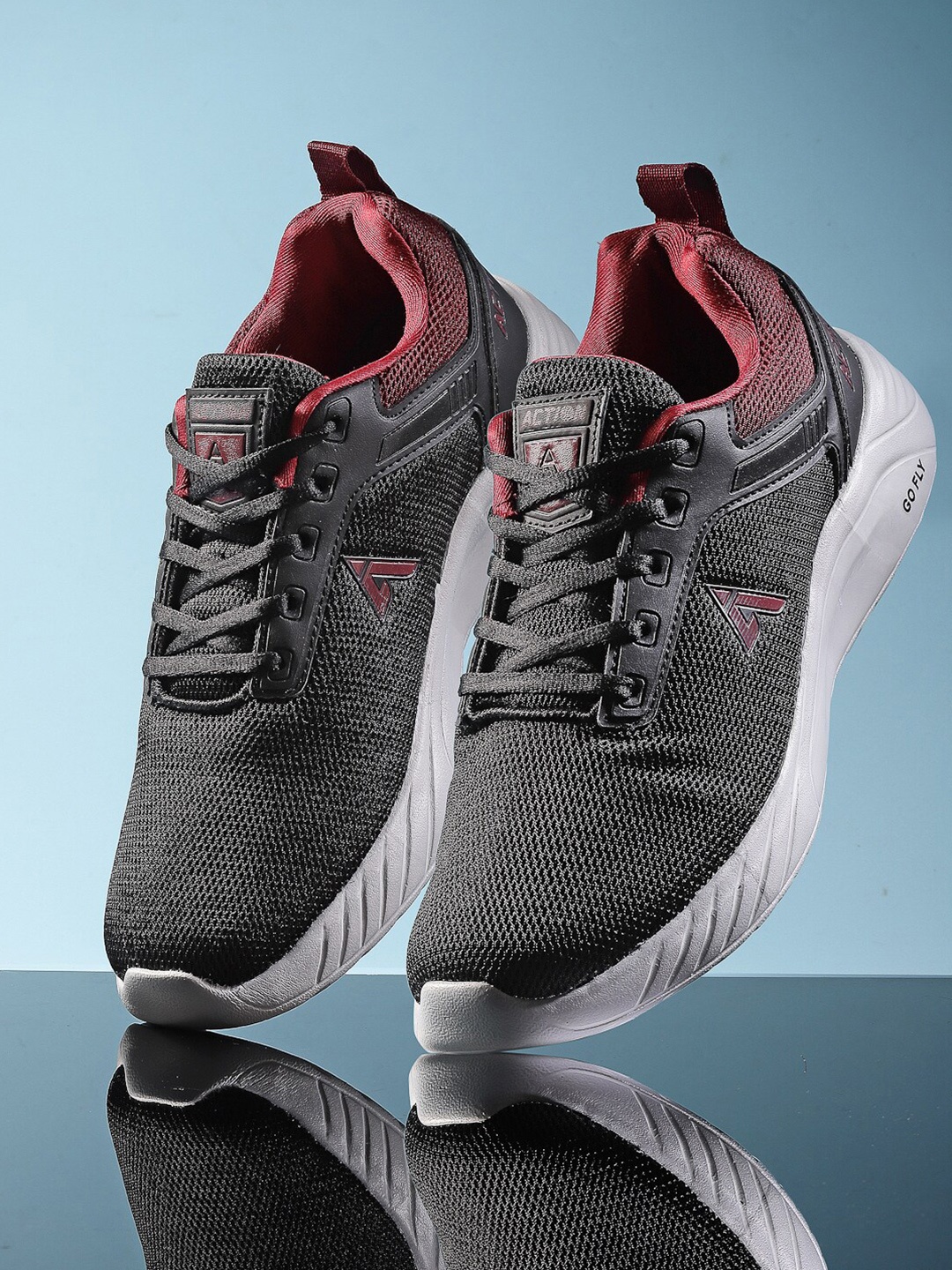 

Action Men Black Mesh Running Shoes