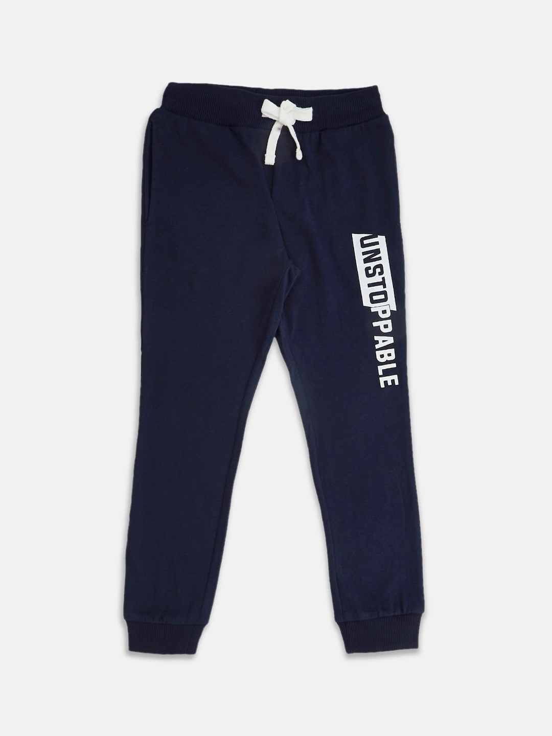 

Pantaloons Junior Boys Navy Blue Solid Cotton Track Pants