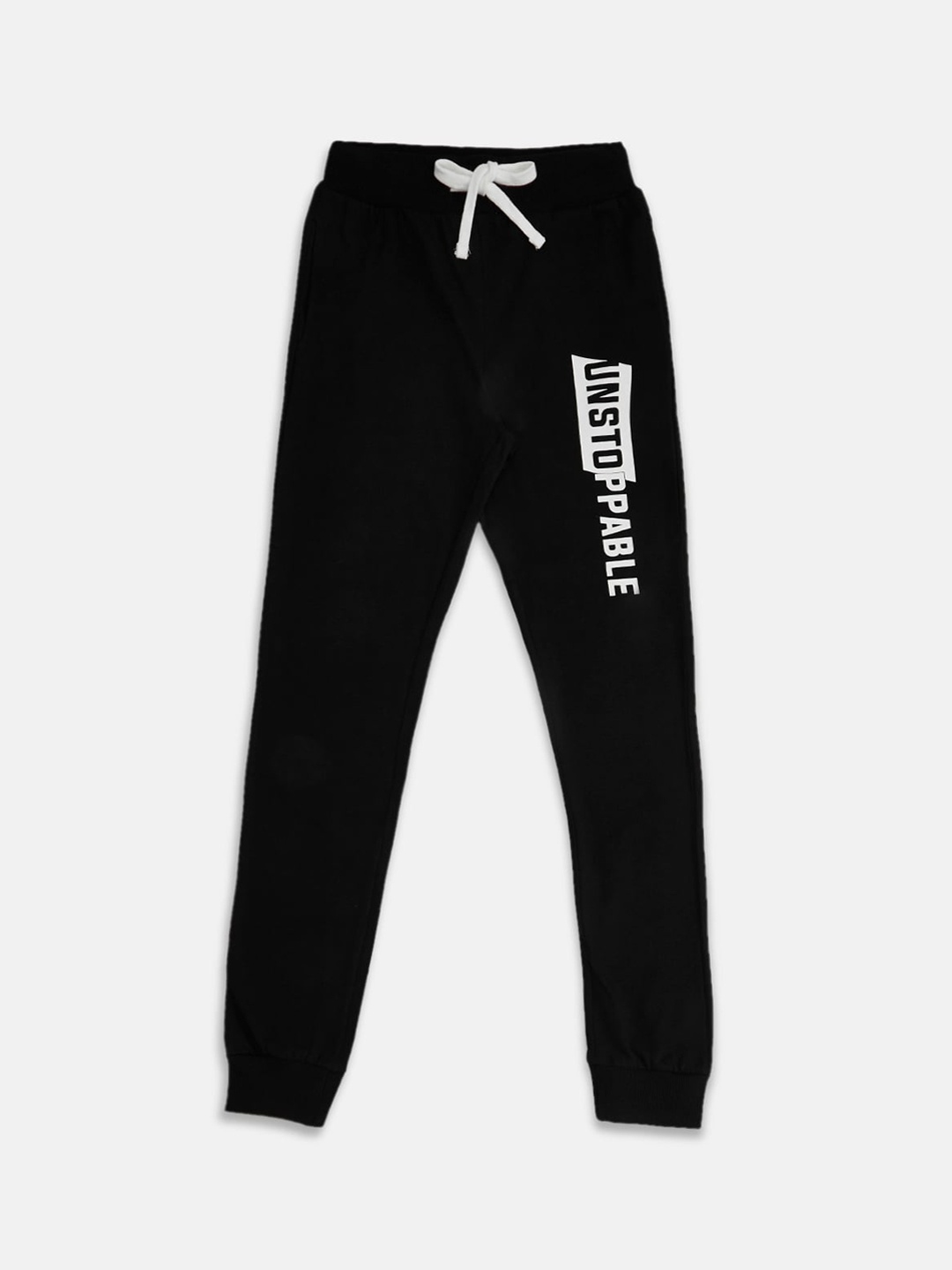 

Pantaloons Junior Boys Black Solid Cotton Joggers