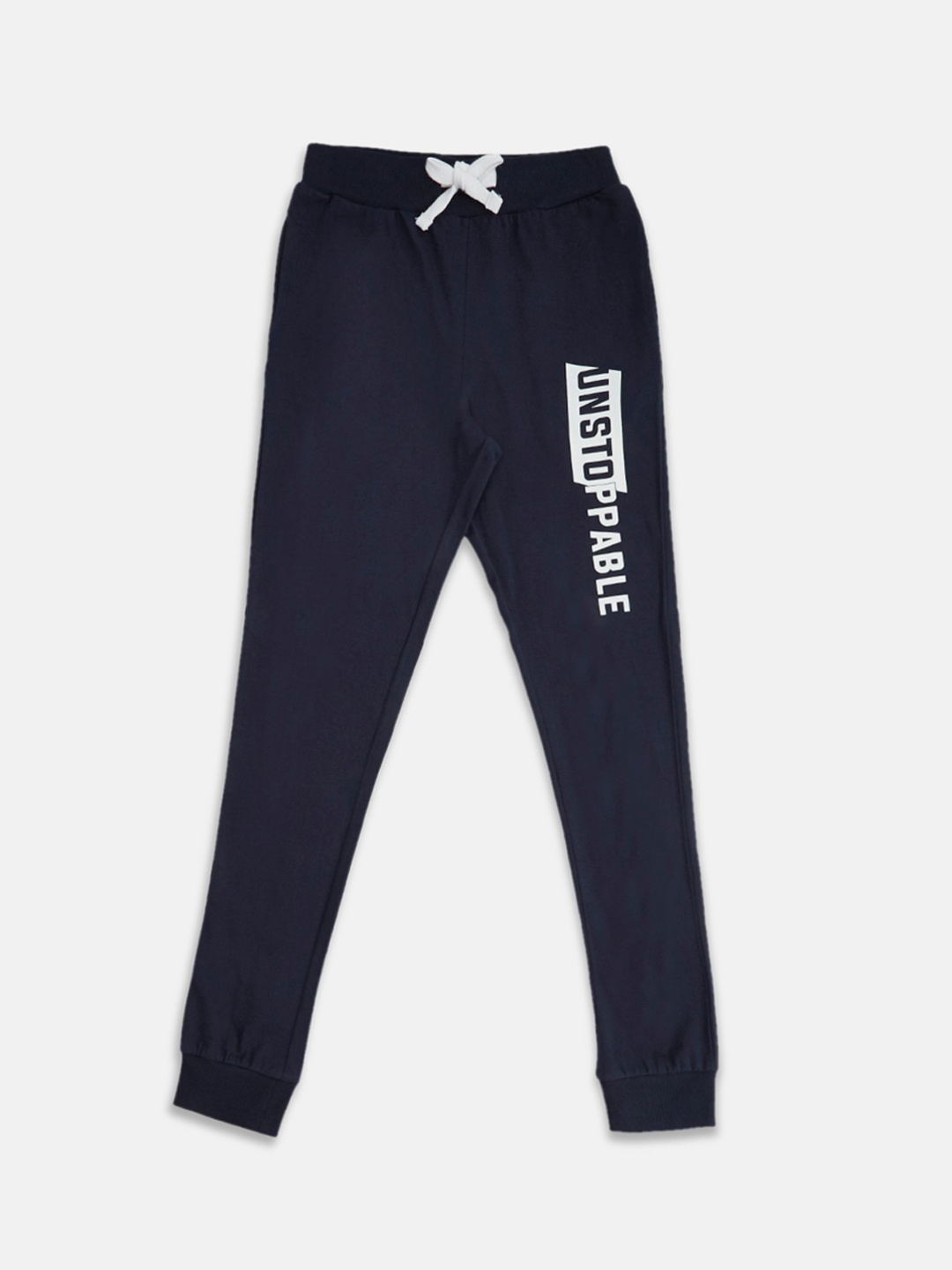 

Pantaloons Junior Boys Navy Blue Solid Cotton Joggers