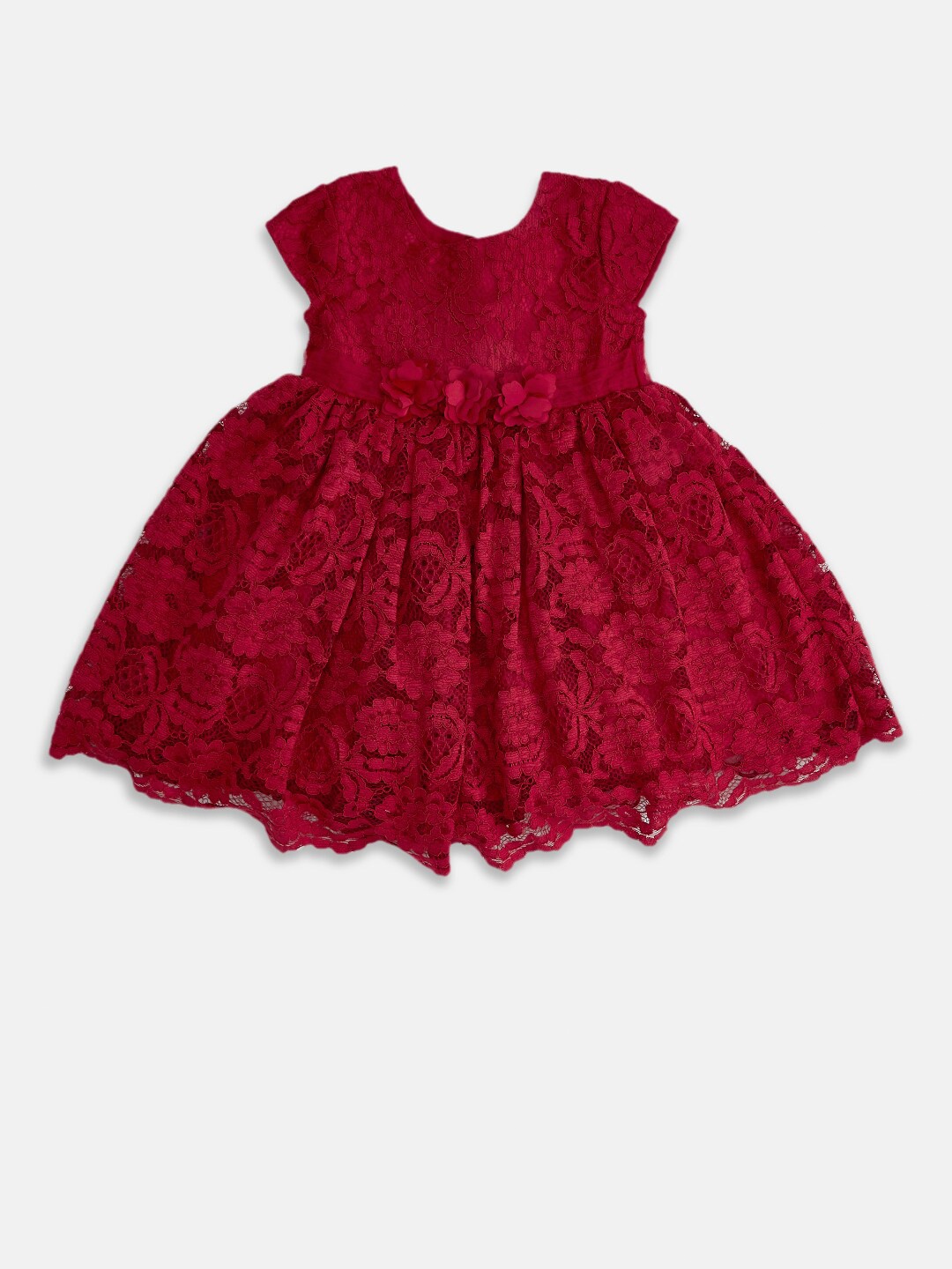

Pantaloons Junior Red & burgundy Lace Dress