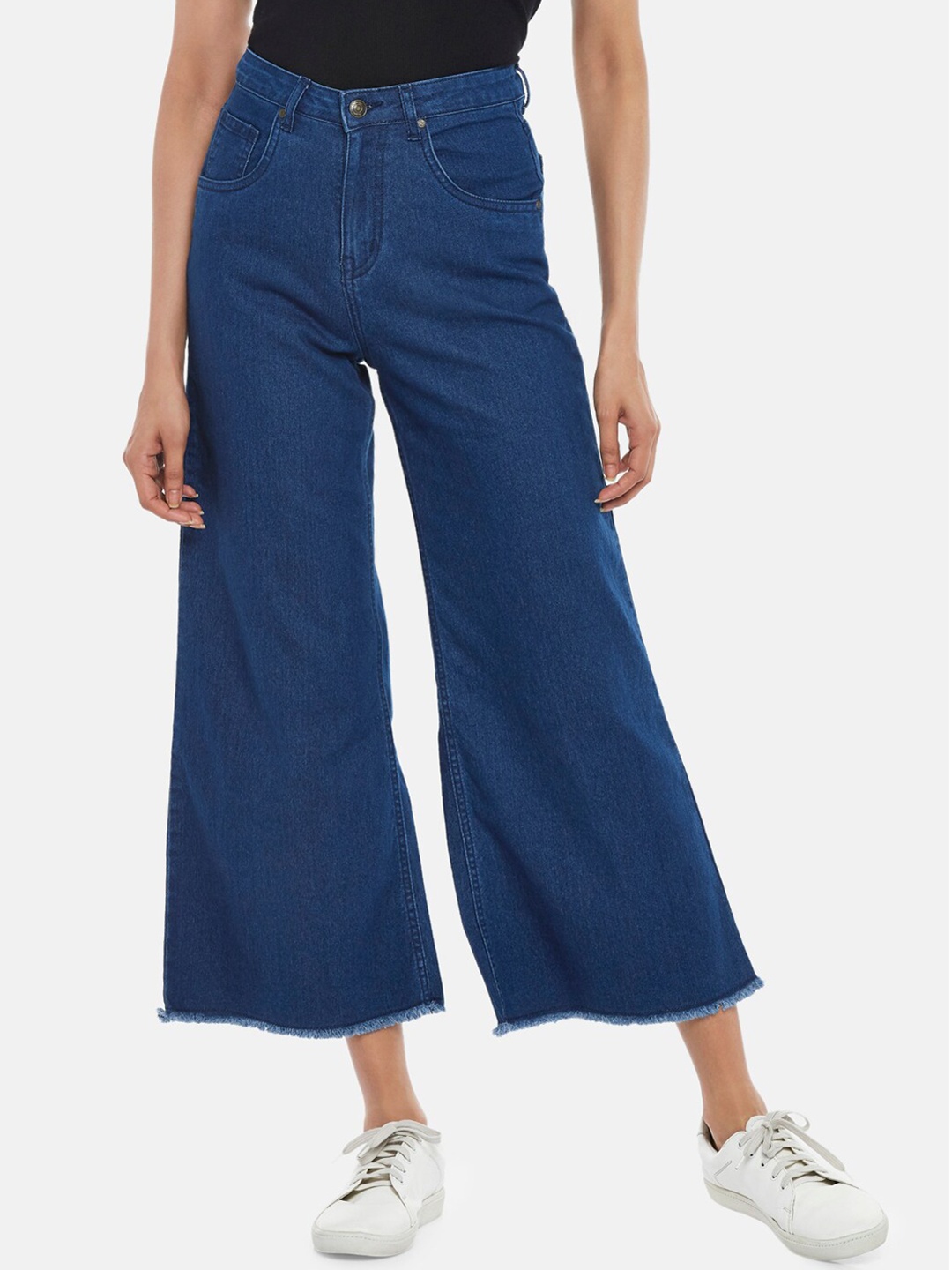 

People Women Navy Blue Flared Jeans