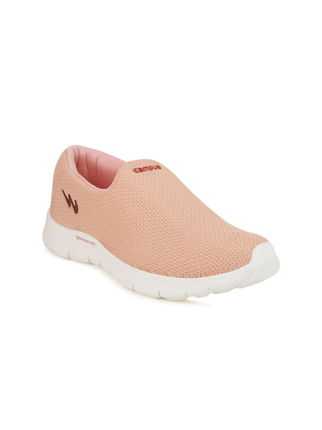 

Campus Women Peach-Coloured Mesh Running Shoes
