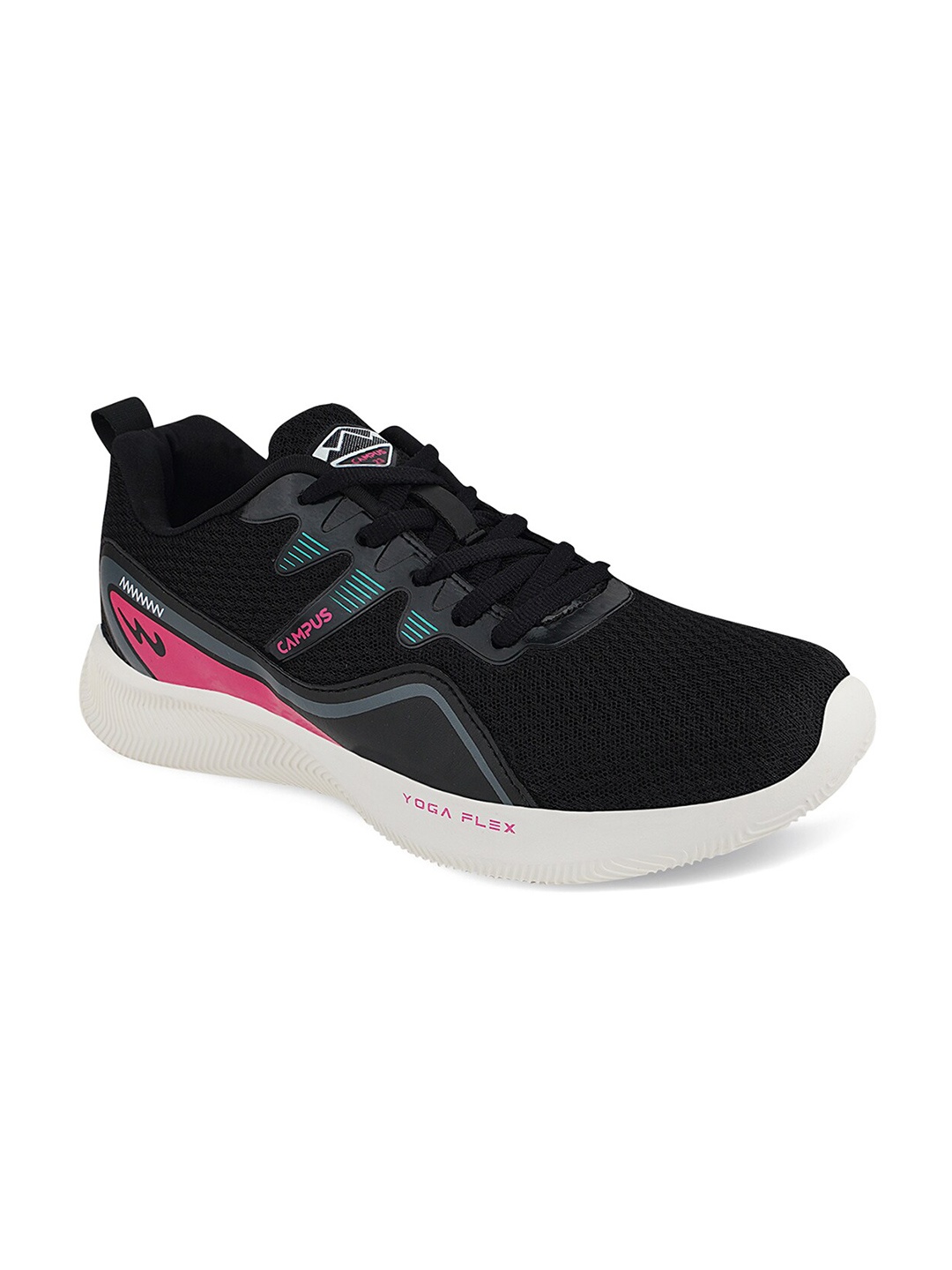 

Campus Women Black Mesh Running Shoes