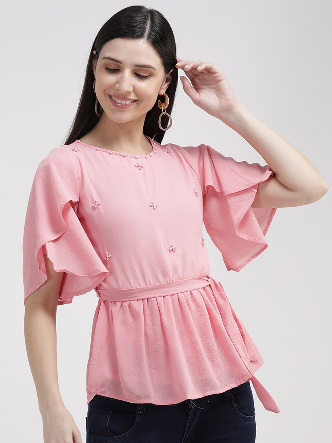 

V2 Value & Variety Pink Chiffon Top