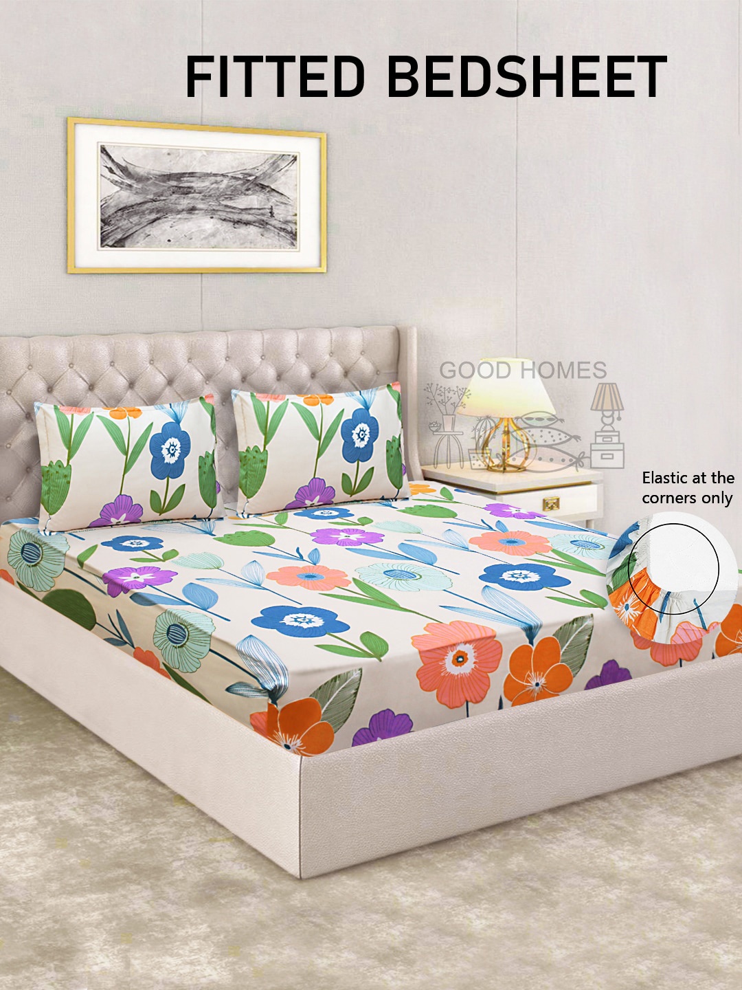 

Good Homes by Home Candy Unisex Multi Bedsheets, White