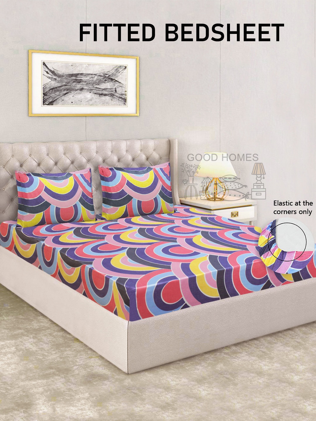 

Good Homes by Home Candy Unisex Multi Bedsheets, Blue