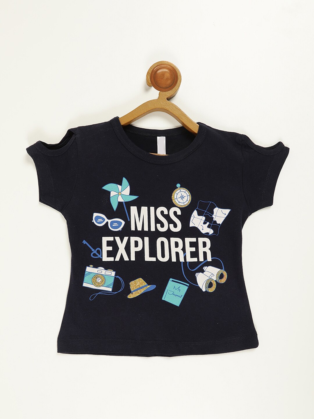 

V2 Value & Variety Navy Blue Print Top