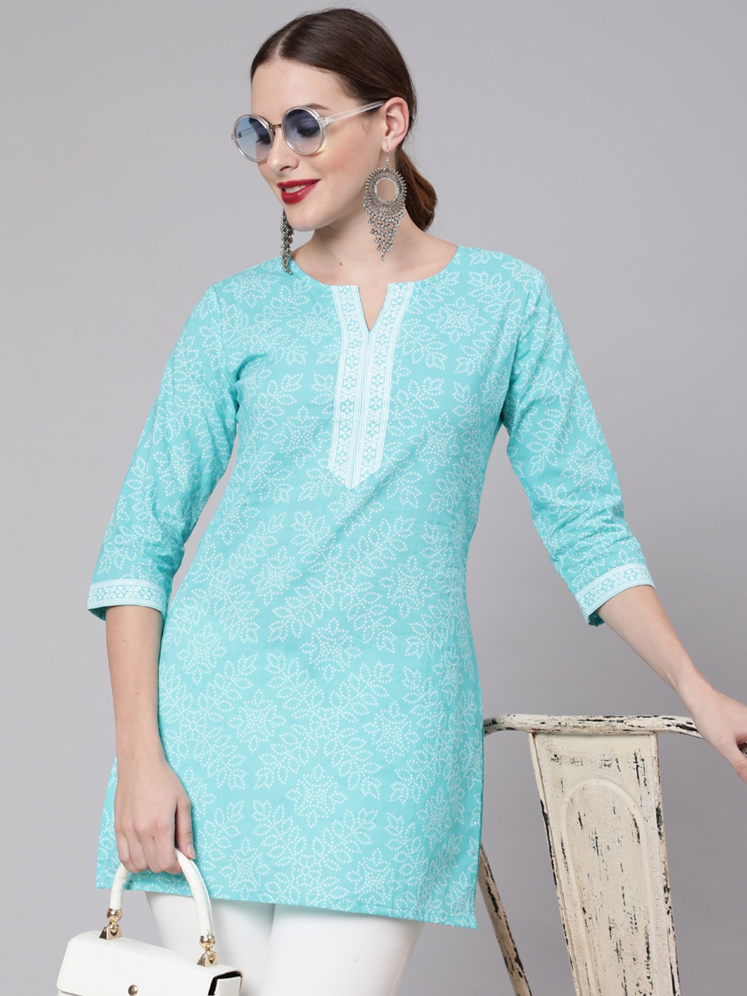 

Nayo Blue Printed Tunic