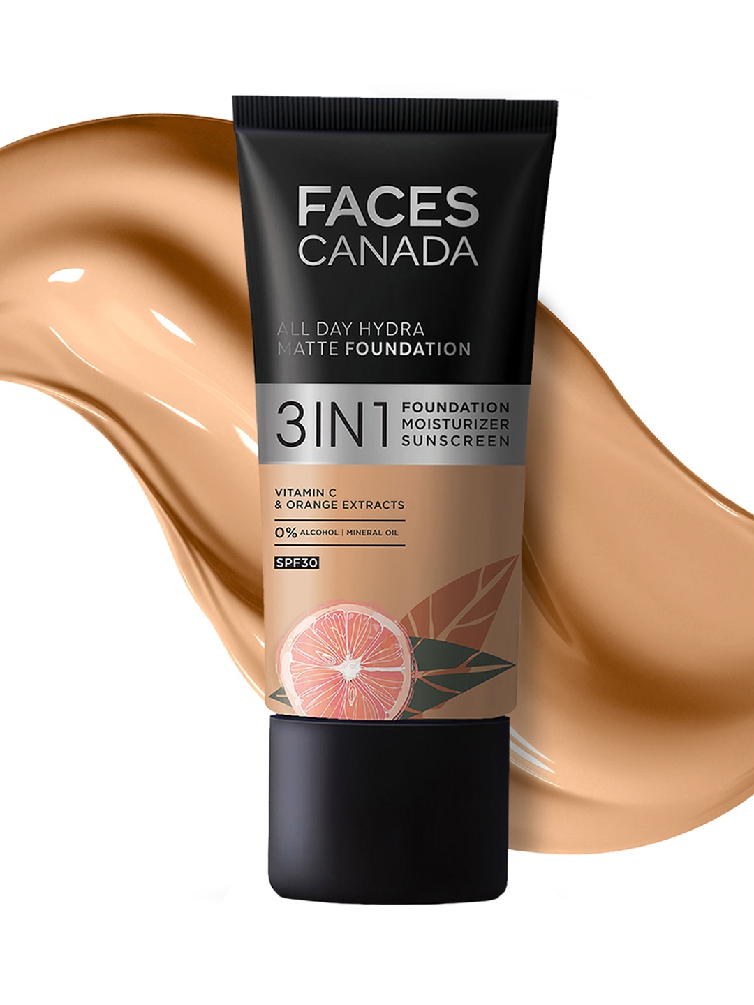 

FACES CANADA 3-in-1 All Day Hydra Matte SPF30 Foundation 25ml - Soft Sand 041, Beige