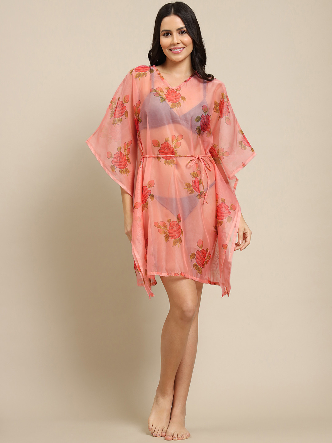 

Clt.s Women Pink Printed Cover-Up Dress