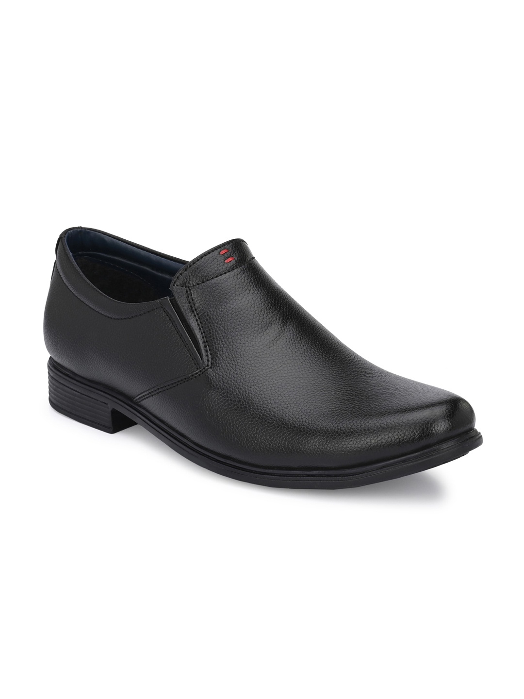 

Azzaro Black Men Black Solid Slip-On Formal Shoes