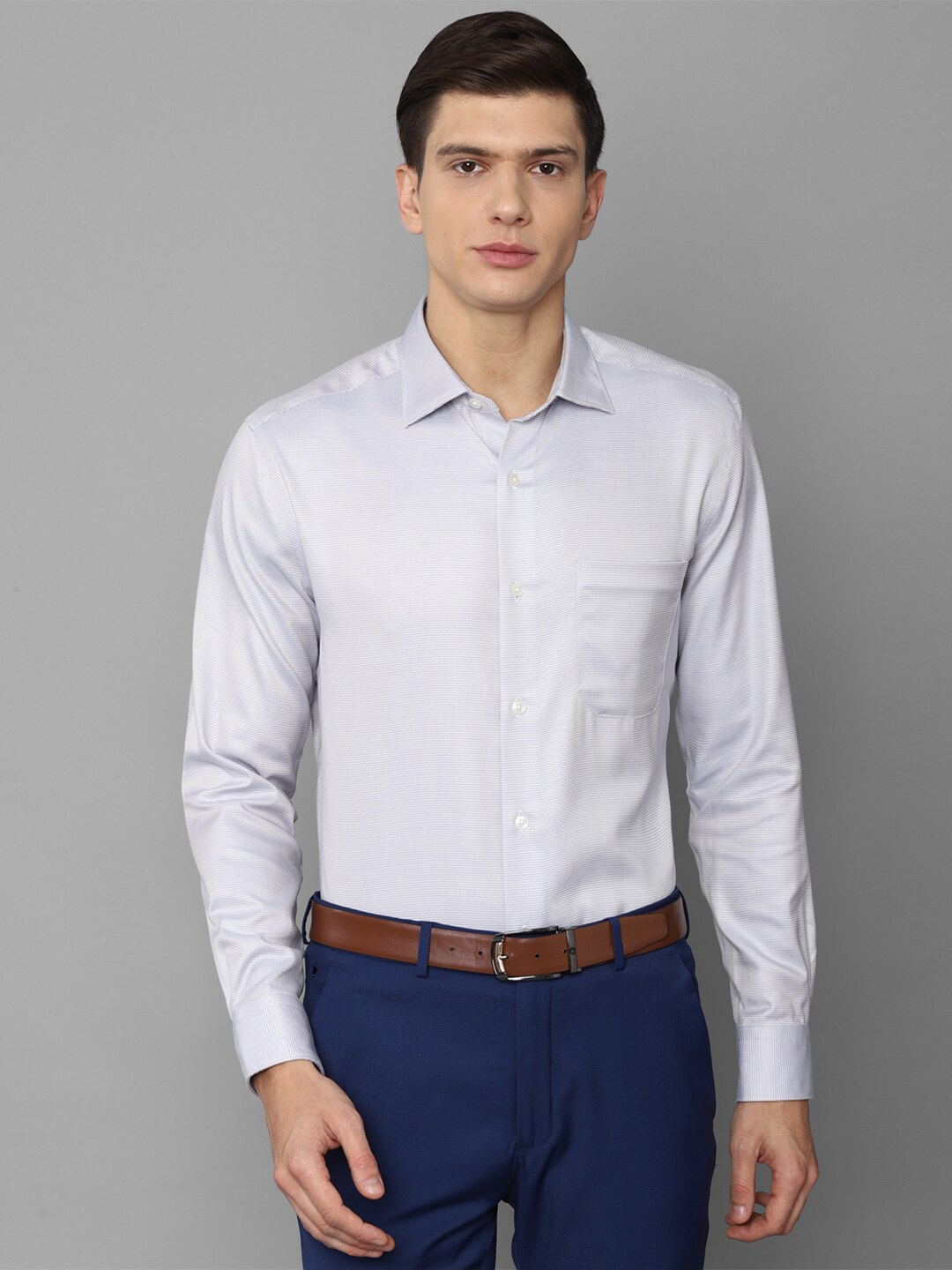 

Louis Philippe Men Blue Formal Shirt