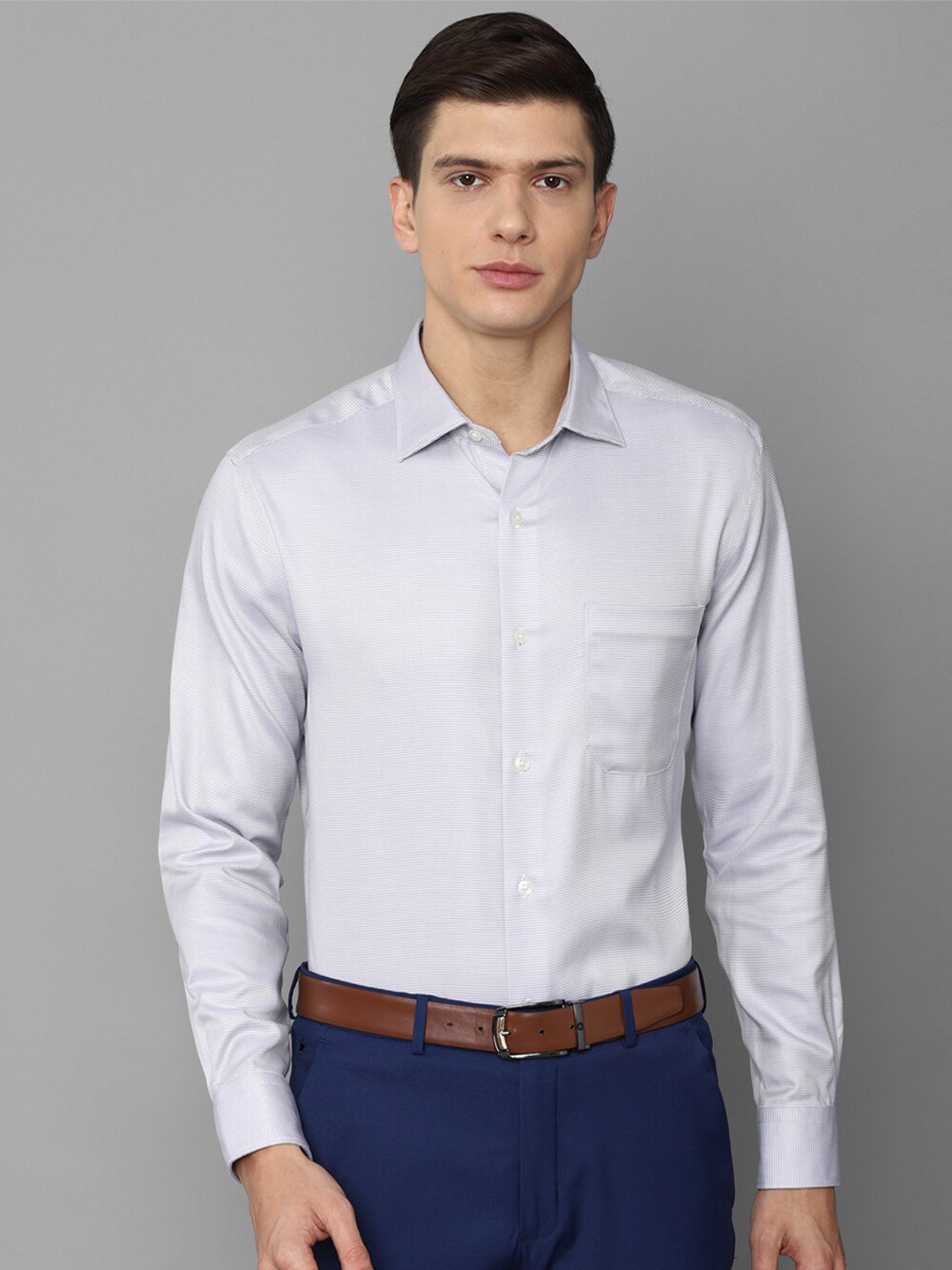 

Louis Philippe Men Blue Formal Shirt