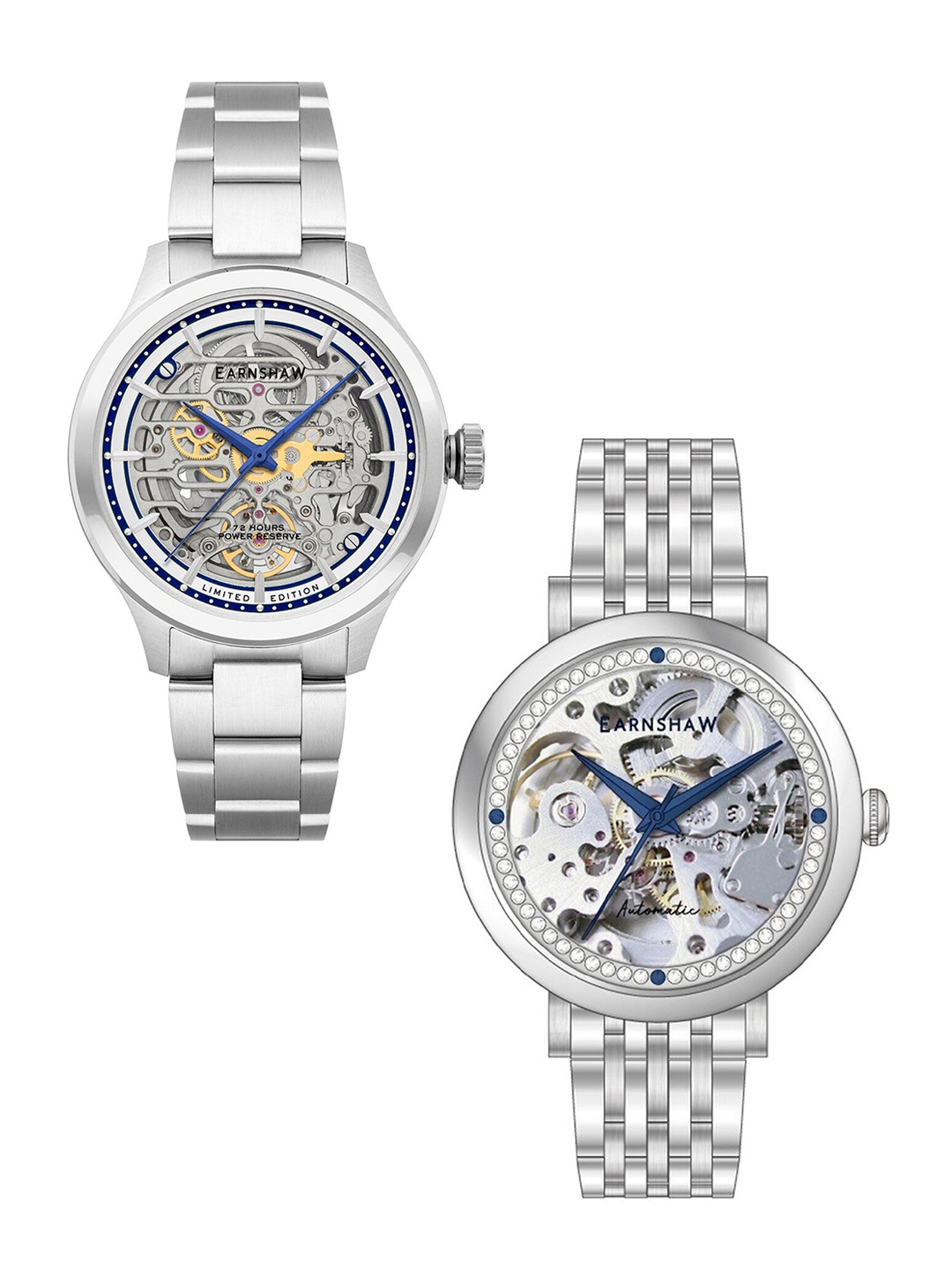 

EARNSHAW Blue Couple Watch Gift Set ES-8229-SET-01