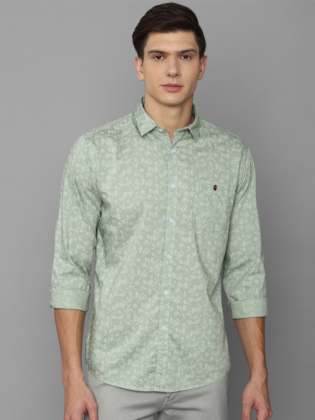 

Louis Philippe Jeans Men Green Slim Fit Printed Casual Shirt