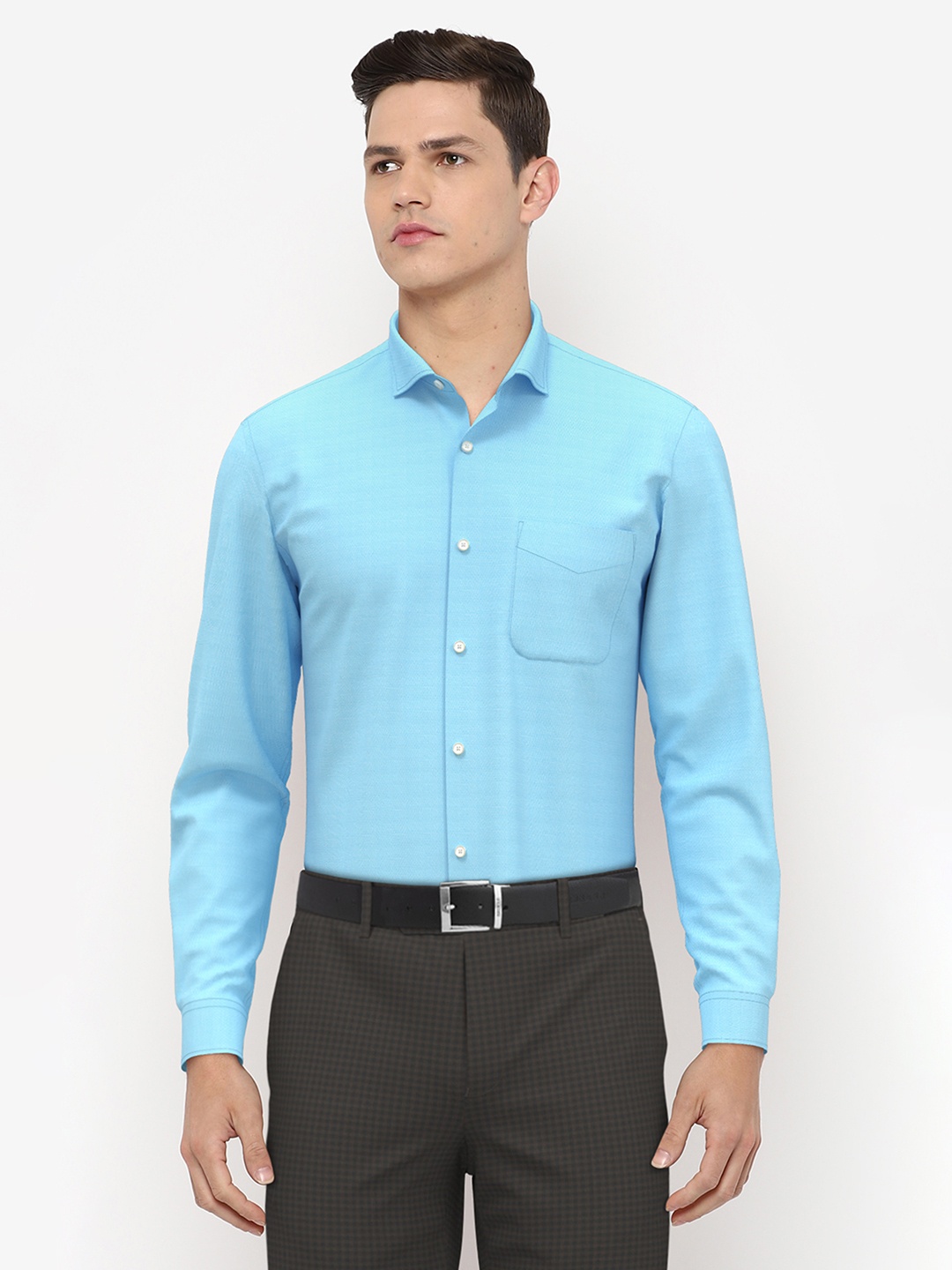 

Peter England Men Blue Slim Fit Formal Shirt