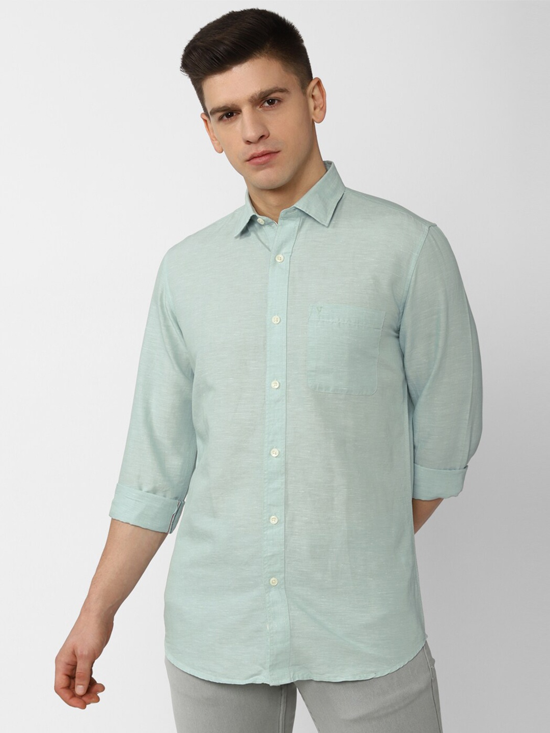 

Van Heusen Sport Men Green Slim Fit Casual Shirt