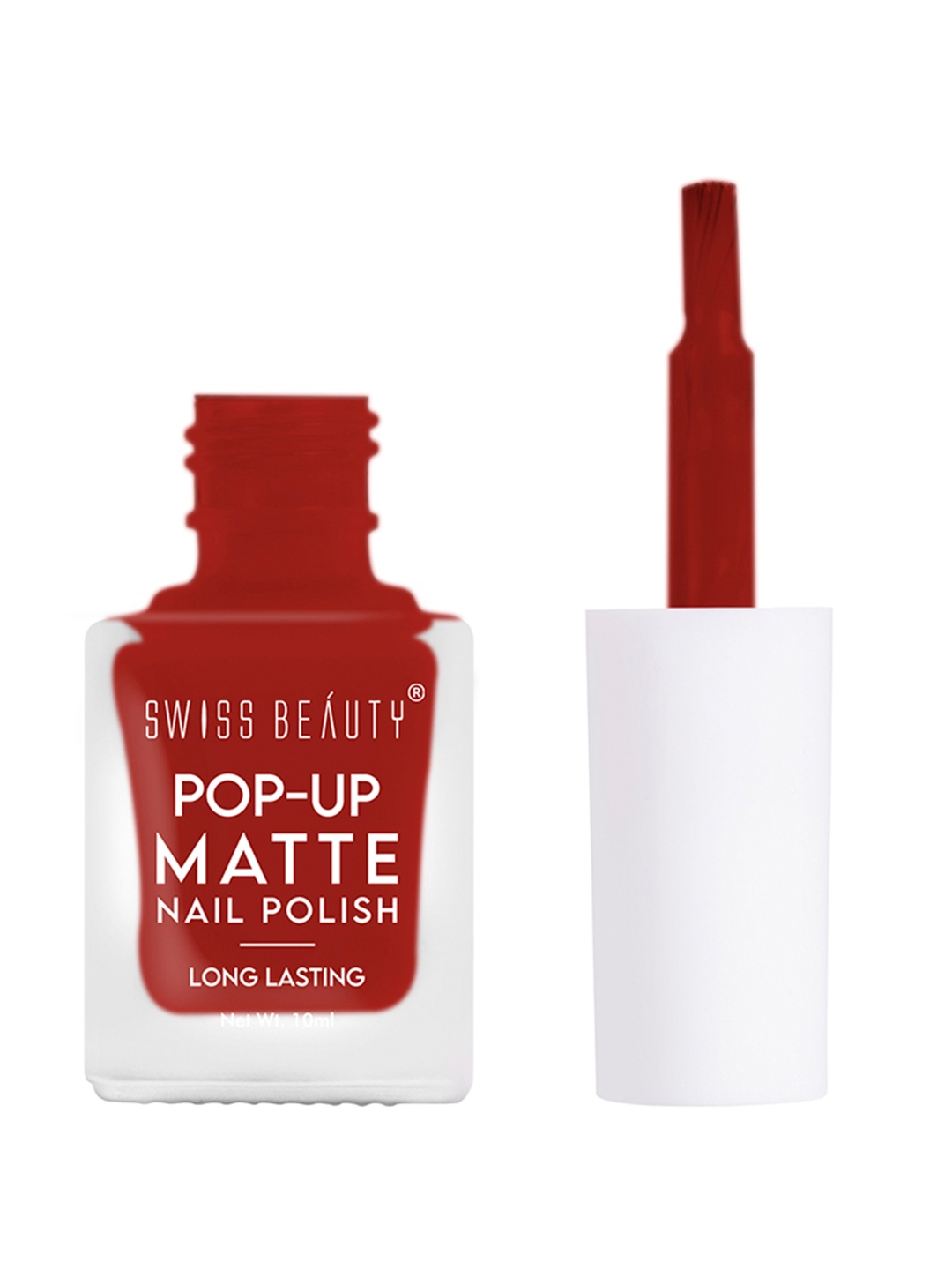 

SWISS BEAUTY Pop-Up Matte Long Lasting Nail Polish 10 ml - Shade 45, Red