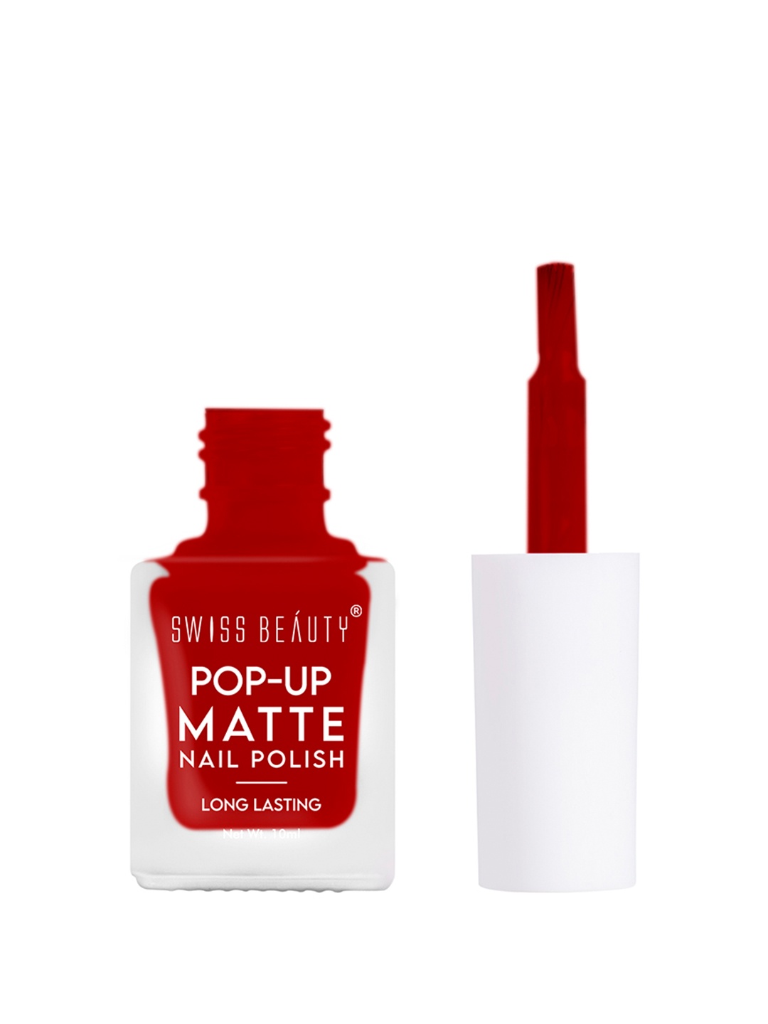 

SWISS BEAUTY Pop-Up Matte Long Lasting Nail Polish 10 ml - Shade 46, Red