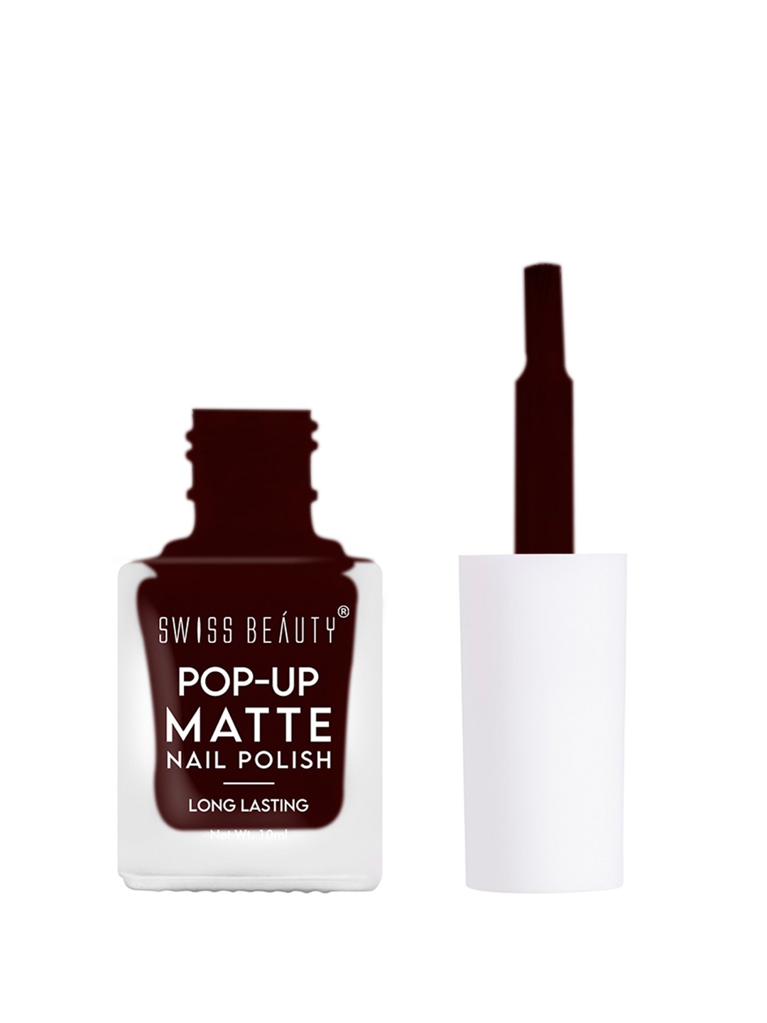 

SWISS BEAUTY Pop-Up Matte Long Lasting Nail Polish 10 ml - Shade 47, Brown