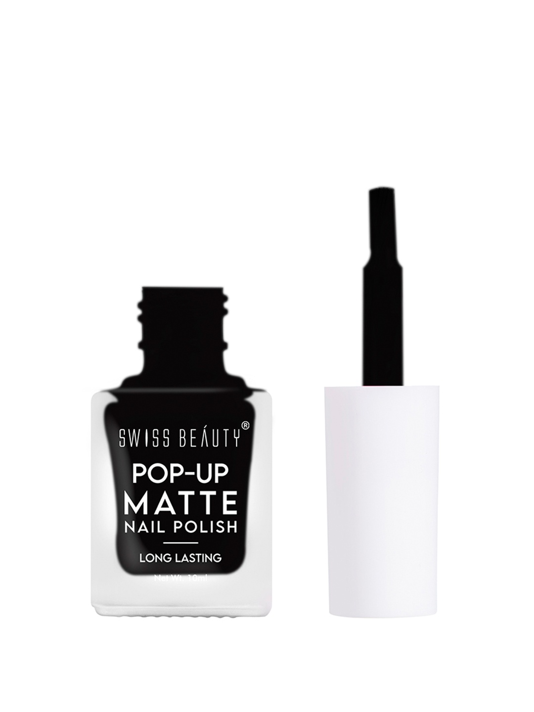 

SWISS BEAUTY Pop-Up Matte Long Lasting Nail Polish 10 ml - Shade 48, Black