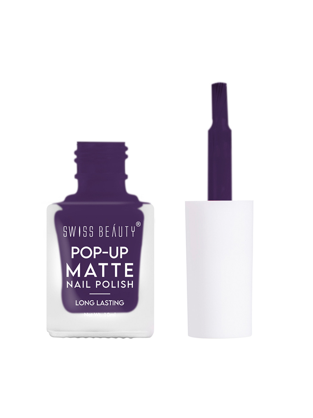 

SWISS BEAUTY Pop-Up Matte Nail Polish 10 ml - Shade 42, Purple