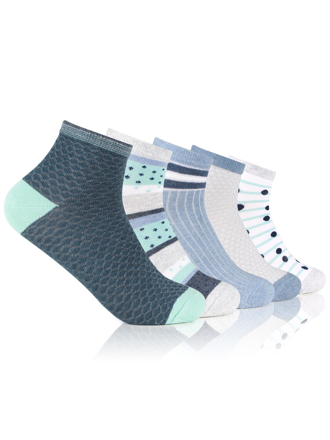 

Bonjour Women Pack Of 5 Assorted Ankle-Length Socks