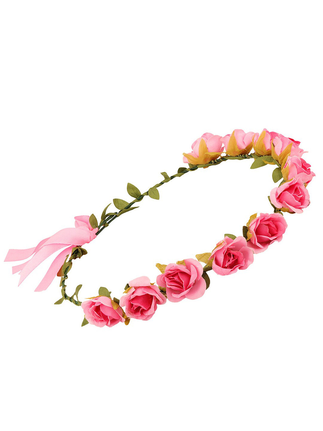 

Sanjog Women Pink & Green Embellished Tiara
