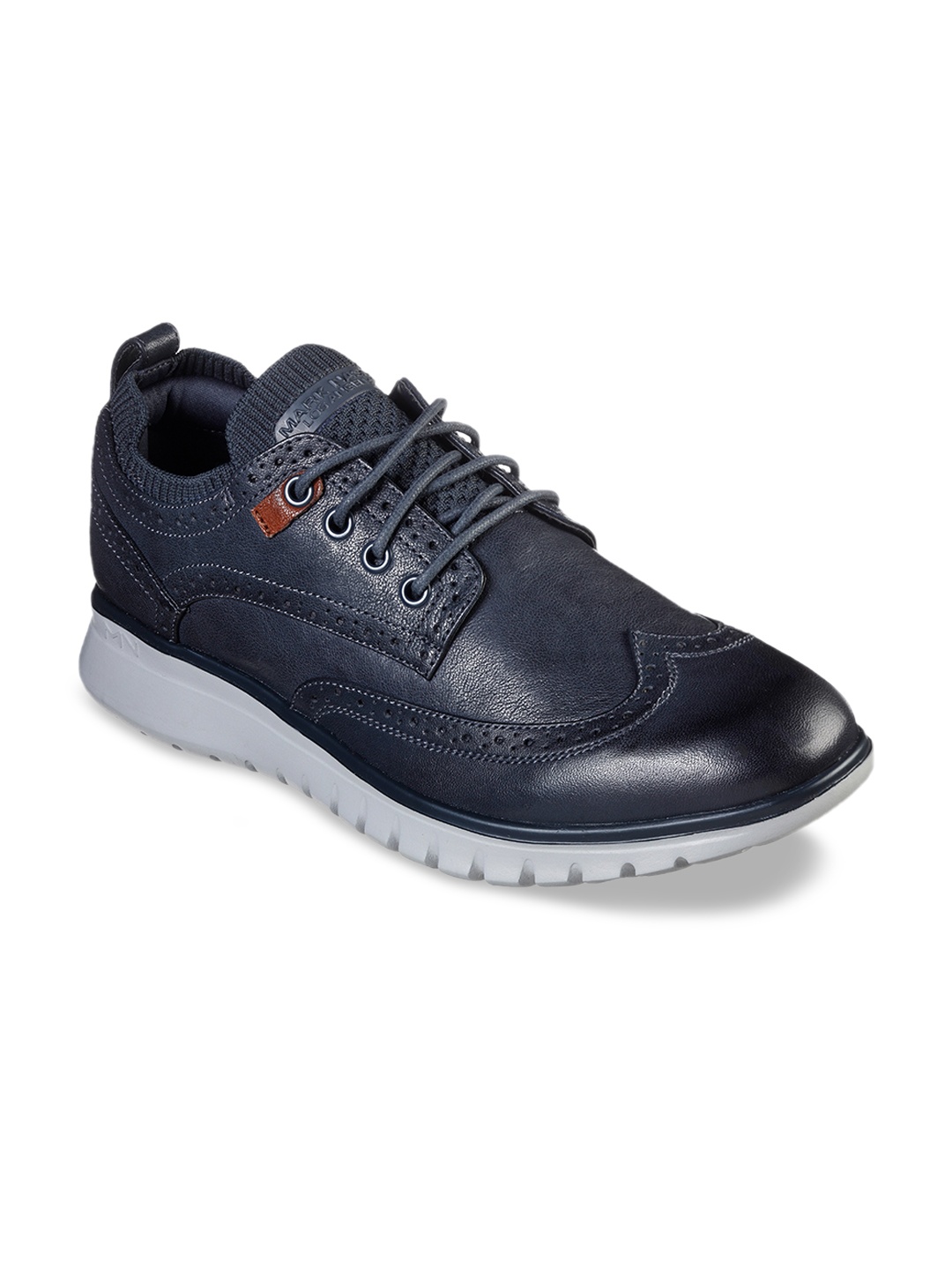 

Skechers Men Navy Blue Solid Sneakers