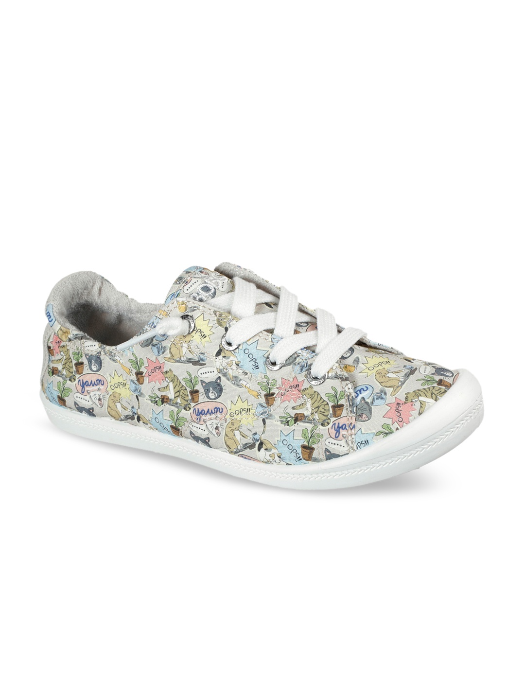 

Skechers Women Nude-Coloured & Green Printed Sneakers