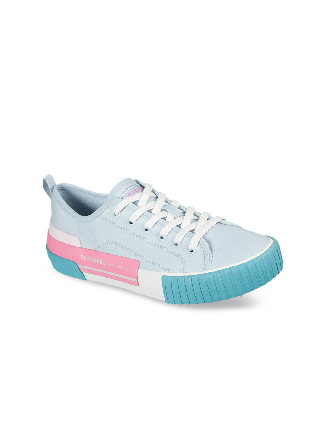 

Skechers Men Blue & Pink Colourblocked Sneakers